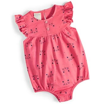 First Impressions | Baby Girls Kitten Smile Cotton Sunsuit, Created for Macy's 5折, 独家减免邮费