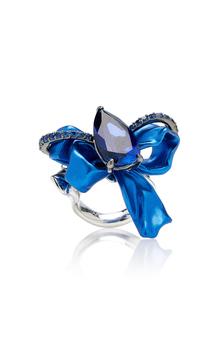 商品Anabela Chan - Women's Cupid's Bow 18K Yellow Gold Sapphire Ring - Blue - US 6 - Moda Operandi - Gifts For Her图片
