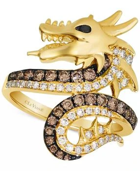 Le Vian | Chocolate Diamond, Nude Diamond, & Blackberry Diamond Dragon Ring (3/4 ct. t.w.) in 14k Gold,商家Macy's,价格¥34394