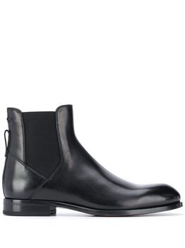 zegna鞋正品, Zegna | Ermenegildo Zegna Men's  Black Leather Ankle Boots商品图片 