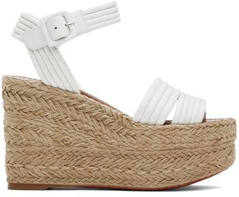 product White Manola Zeppa Heeled Sandals image