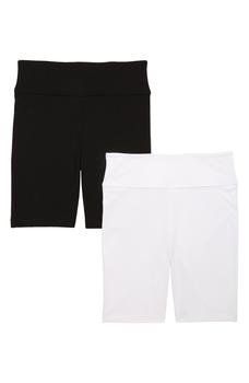 Nordstrom, Nordstrom | Kids' Nordstrom High Rise Bike Shorts - Pack of 2商品图片 4.5折