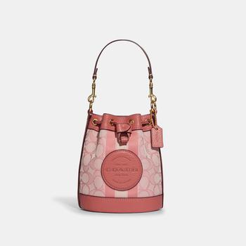 商品Coach Outlet Mini Dempsey Bucket Bag In Signature Jacquard With Stripe And Coach Patch,商家折扣挖宝区,价格¥1028图片