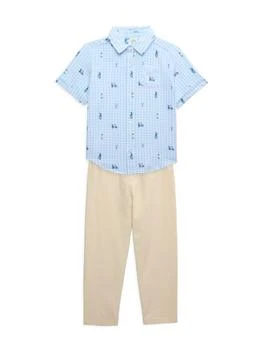 Little Me | Baby Boy's 2-Piece Checked Shirt & Golf Pants Set,商家Saks OFF 5TH,价格¥150