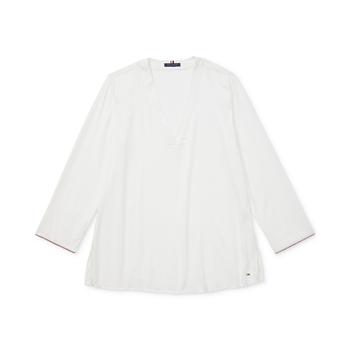 Tommy Hilfiger | Women's V-Neck Top with Wide Neck Opening商品图片,额外7折, 额外七折