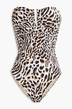推荐Leopard-print bandeau swimsuit商品