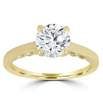 Pompeii3 | 1 ct Diamond Round Brilliant Cut Solitaire Engagement Ring 14k Yellow Gold,商家Premium Outlets,价格¥10315