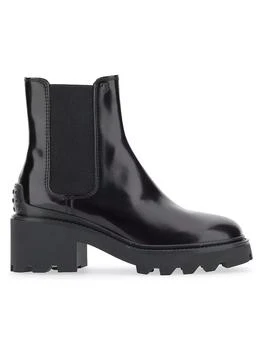 Tod's | Patent Leather Lug-Sole Chelsea Boots 