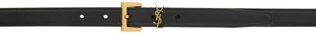 ysl腰带怎么选, Yves Saint Laurent | Black Square Monogramme Belt商品图片 