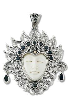 商品SAMUEL B. | Sterling Silver & 18K Gold Filigree Goddess Pendant,商家Nordstrom Rack,价格¥604图片