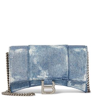Balenciaga | Hourglass leather wallet on chain商品图片,