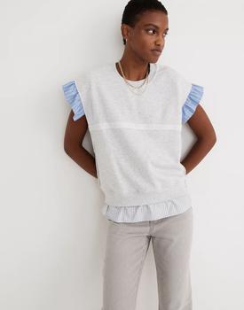 Madewell | Madewell x Rentrayage Upcycled Woven-Mix Sweatshirt商品图片,