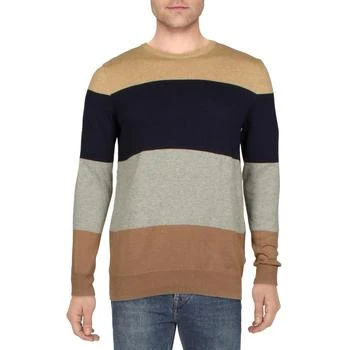 推荐Club Room Mens Thierry Cotton Colorblock Crewneck Sweater商品