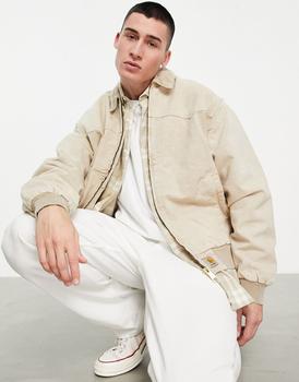 卡哈特外套是什么牌子, Carhartt | 男式 santa fe 水洗棕色夹克商品图片 5.5折