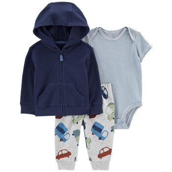 推荐Baby Boys Car Long Sleeves Jacket, Bodysuit and Pant, 3-Piece Set商品