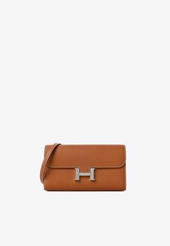 商品Hermes | Constance Long Wallet in Gold Epsom with Palladium Hardware,商家Thahab,价格¥71249图片