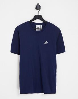 Adidas | adidas Originals Trefoil Essentials logo t-shirt in navy商品图片,