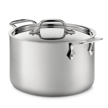 商品d5 Stainless Brushed Steel 4-Quart Soup Pot with Lid图片