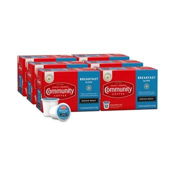 Community Coffee | Breakfast Blend Medium Roast Single Serve Pods, Keurig K-Cup Brewer Compatible, 72 Ct,商家Macy's,价格¥553