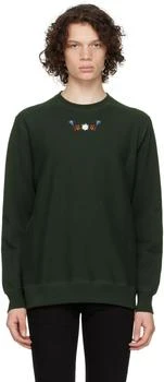 Noah | Green Embroidered Sweatshirt 4.7折, 独家减免邮费