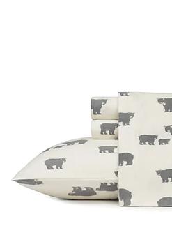 Eddie Bauer是什么牌子, Eddie Bauer | Bear Family Flannel Sheet Set商品图片 5折