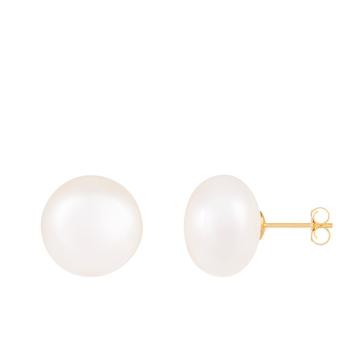 商品Splendid Pearls | 14k Yellow Gold 13-14mm Freshwater Pearl Stud Earrings.,商家Premium Outlets,价格¥232图片