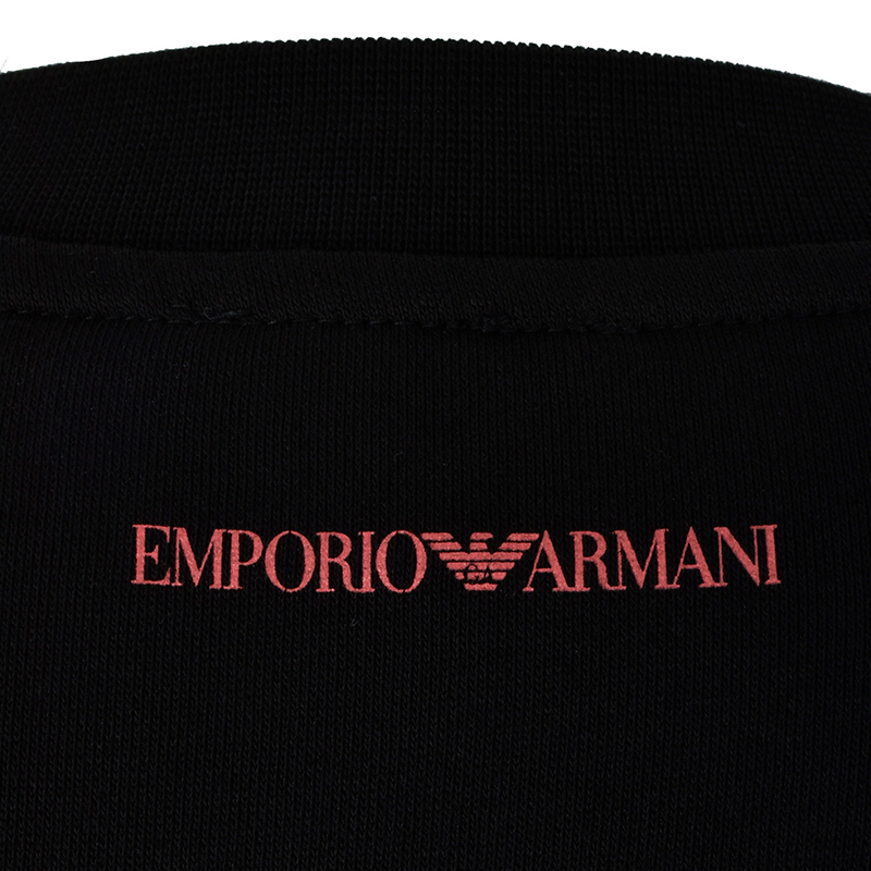 Emporio Armani | Emporio Armani 安普里奥 阿玛尼 19秋冬 女士棉质混纺LOGO图案圆领时尚休闲卫衣 6G2M7P-2J49Z-0999商品图片,独家减免邮费