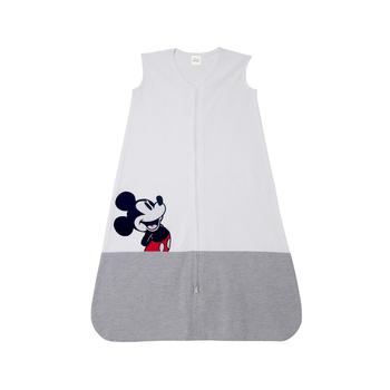 商品Disney Baby Mickey Mouse White/Gray Appliqued Cotton Wearable Blanket图片