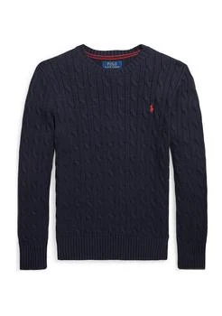 Ralph Lauren | Lauren Childrenswear Boys 8 20 Cable Knit Cotton Sweater,商家Belk,价格¥331