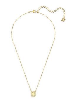 商品Millenia Swarovski Crystal Yellow Octagon-Cut Goldplated Pendant Necklace图片