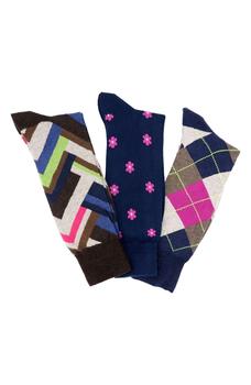 Lorenzo Uomo, Lorenzo Uomo | Dress Crew Socks - Pack of 3商品图片 5.5折