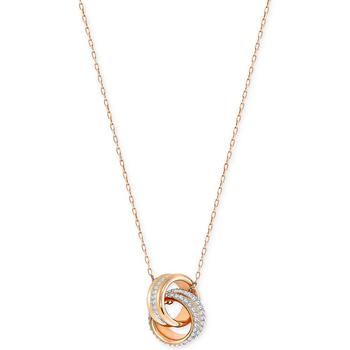 product Double Ring Pavé Pendant Necklace image
