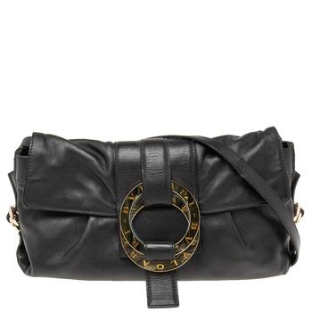 [二手商品] BVLGARI | Bvlgari Black Leather Flap Shoulder Bag商品图片,5折, 满1件减$100, 满减