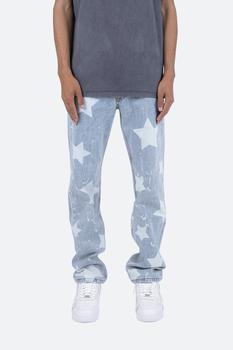 mnml gat好用吗, MNML | V120 Star Baggy Denim - Blue/White商品图片 5折