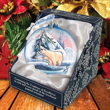 推荐Designocracy Polar Ice Ball Glass Ornament Holiday Splendor by G Debrekht商品