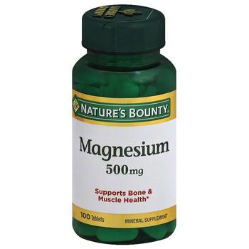 商品Magnesium 500 mg Dietary Supplement Tablets图片