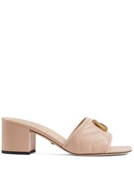 古驰高帮鞋, Gucci | GUCCI - Double G Leather Heel Mules商品图片 