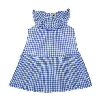 推荐Girls Vichy Blue Gingham Cotton Dress商品