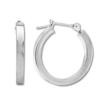 Macy's | Polished Hoop Earrings in 14k White Gold (17mm),商家Macy's,价格¥1572