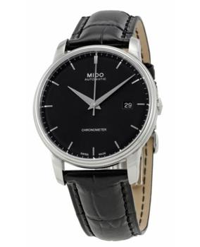 美度是什么牌子, MIDO | Mido Baroncelli Black Dial Leather Strap Men's Watch M010.408.16.051.20商品图片 6.1折