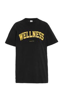 Sporty & Rich | Sporty & Rich - Women's Wellness Ivy Cotton T-Shirt - Black - XS - Moda Operandi商品图片 4折