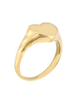 商品Saks Fifth Avenue | 14K Yellow Gold Flat Heart Signet Ring,商家Saks OFF 5TH,价格¥2118图片