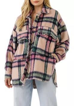 推荐Oversized Plaid Coat商品