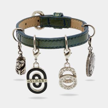推荐Bvlgari Green Patent Leather Multi Charms Bracelet商品