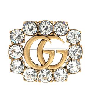 商品Double G crystal-embellished brooch图片