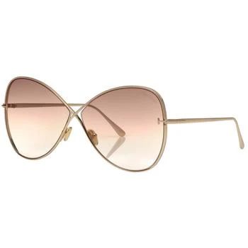 推荐Tom Ford Women's Sunglasses - Nickie Light Brown Gradient Lens Metal | FT0842 28F商品