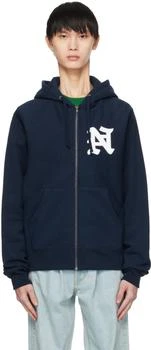 Noah | Navy Split Hoodie 6.5折, 独家减免邮费