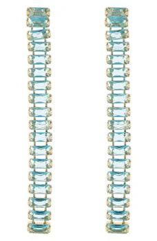 Cara | Baguette Crystal Linear Drop Earrings,商家Nordstrom Rack,价格¥72