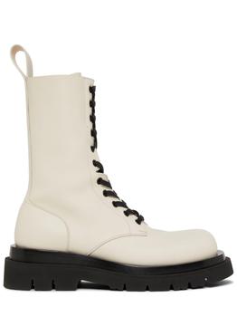 bottega veneta鞋马丁靴, Bottega Veneta | 40mm Lug Leather Combat Boots商品图片 