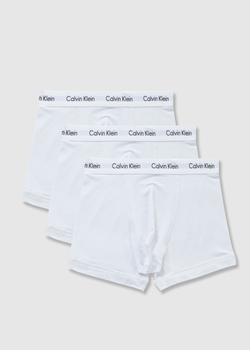 ck内裤男推荐, Calvin Klein | Calvin Klein Mens Underwear 3 Pack Trunks In White商品图片 
